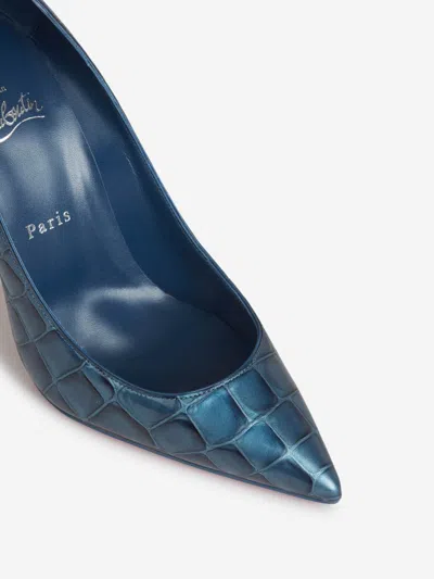 Christian Louboutin Womens Denim Kate 100 Leather Heeled Courts In Blue