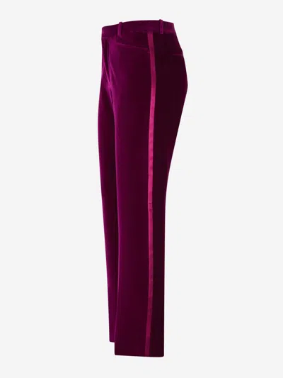 Tom Ford Formal Velvet Pants In Purple