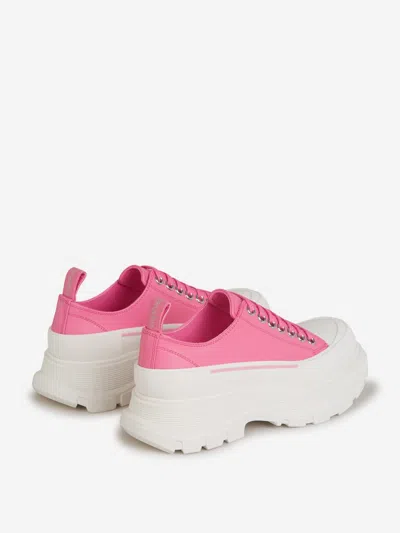 Alexander Mcqueen Smooth Leather Sneakers In Pink