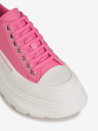 Alexander Mcqueen Smooth Leather Sneakers In Pink