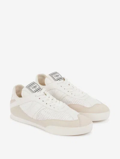 Chloé Womens Chloe Kick Brand-patch Low-top Suede Trainers