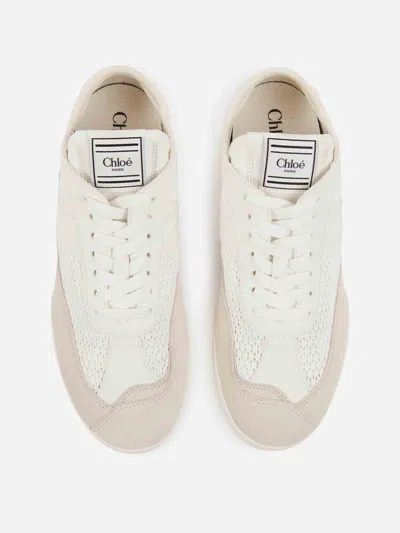Chloé Womens Chloe Kick Brand-patch Low-top Suede Trainers