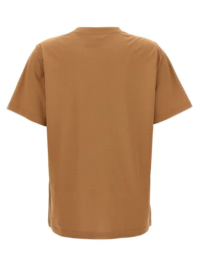 Burberry Beige T-shirt With Logo Print On Front In Cotton Woman In Brown