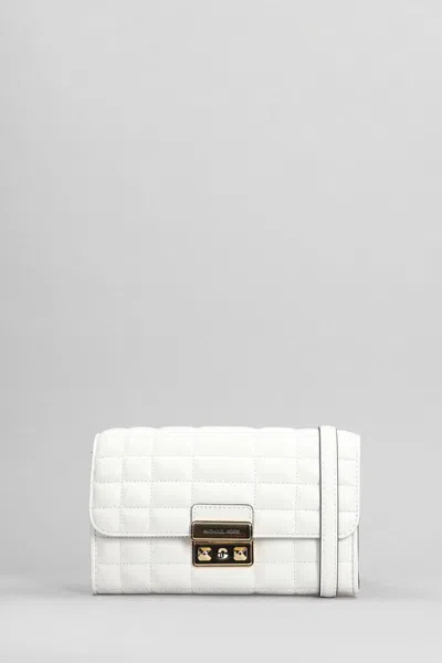 Michael Kors Tribeca Shoulder Bag In White Leather