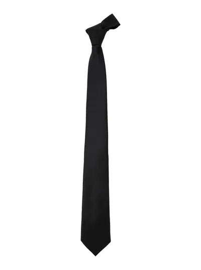 Tagliatore Blue Classic Tie In Fabric Man In Black