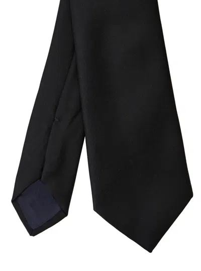 Tagliatore Blue Classic Tie In Fabric Man In Black