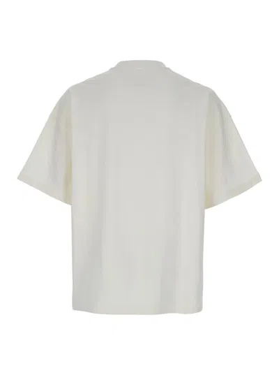 Jil Sander White Crewneck T-shirt With Front Logo Print