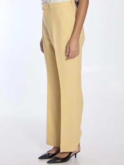 Gucci Wool Straight-leg Pants In Yellow