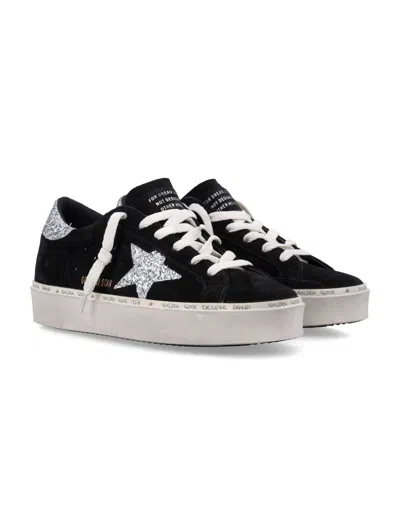 Golden Goose Hi Star Suede Sneakers With Glittered Star And Heel Tab Shoes In Multi