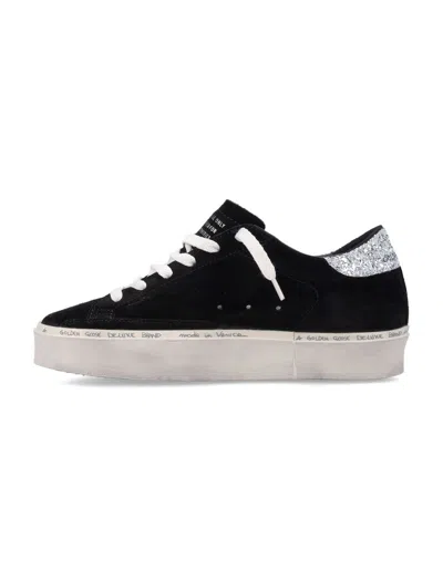 Golden Goose Hi Star Suede Sneakers With Glittered Star And Heel Tab Shoes In Multi