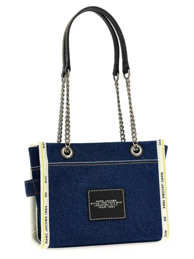 Marc Jacobs The Denim Chain Small Tote Bag Dark Wash