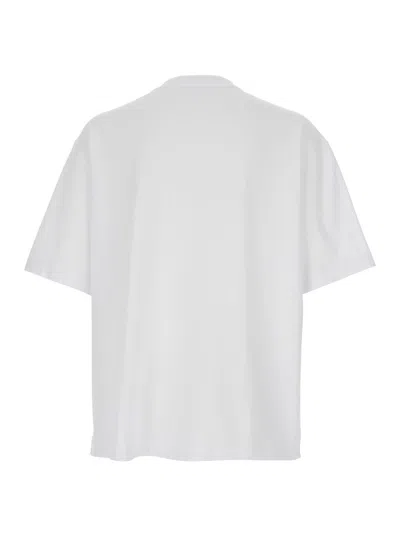 Maison Kitsuné Maison Kitsune Line Handwriting Oversized T-shirt In White