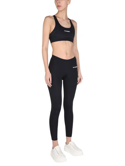 Jil Sander Logo-print Leggings In Black