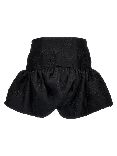 Rotate Birger Christensen Rotate High-waisted Mini Skirt In Textured Jacquard In Black