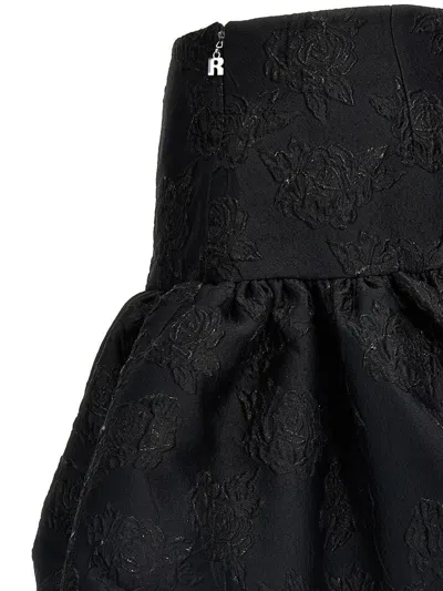 Rotate Birger Christensen Rotate High-waisted Mini Skirt In Textured Jacquard In Black