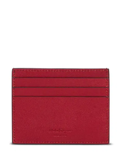 Ferragamo Salvatore  Two-tone Gancini Card Holder Accessories In Black
