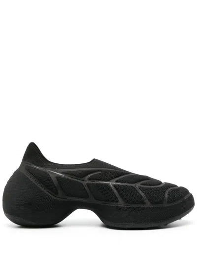 Givenchy Giv Tk-360 Plus Black Stretch-knit Sneakers In Black