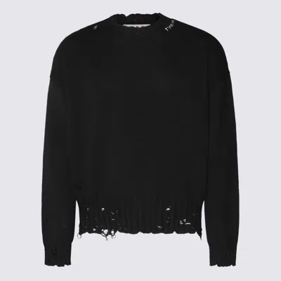 Marni Black Cotton Knitwear In Black