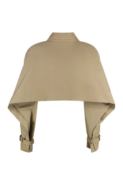 Vivienne Westwood Casual Jacket With Embroidered Detail And Epaulettes In Brown