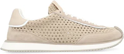 Dolce & Gabbana Leather And Fabric Low-top Sneakers