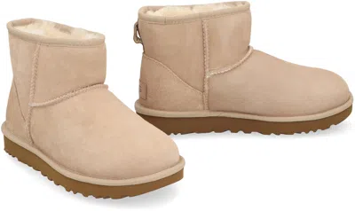 Ugg Slip-on Beige Boots With Suede Upper In Brown