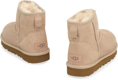 Ugg Slip-on Beige Boots With Suede Upper In Brown