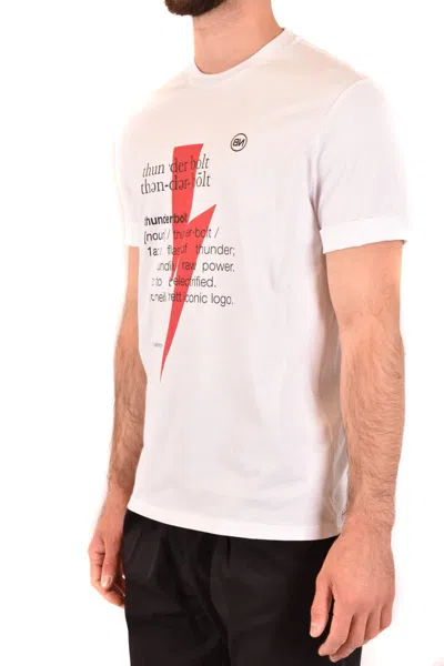 Neil Barrett Short-sleeved Crew Neck T-shirt With Graphic Print In White