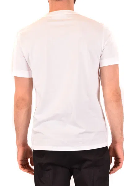 Neil Barrett Short-sleeved Crew Neck T-shirt With Graphic Print In White