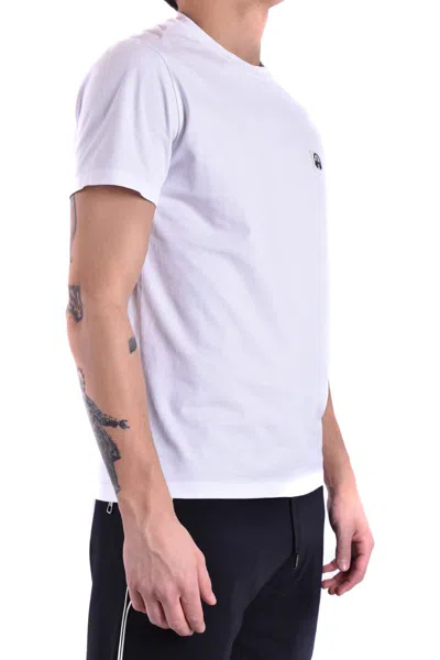 Neil Barrett Short-sleeved Crew Neck T-shirt With Embroidered Detail In White