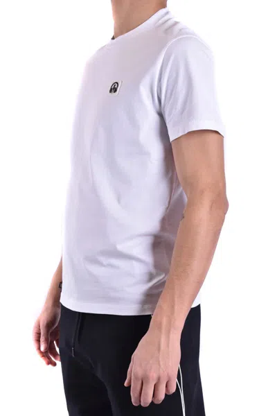Neil Barrett Short-sleeved Crew Neck T-shirt With Embroidered Detail In White