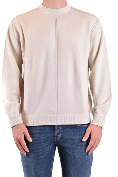 Emporio Armani Sweater In Wool Blend In Neutral