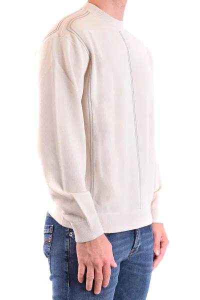 Emporio Armani Sweater In Wool Blend In Neutral