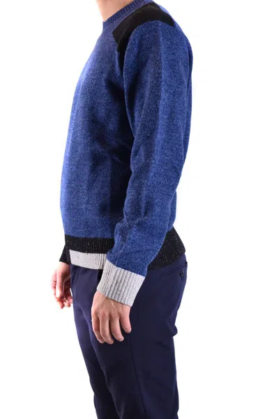 Neil Barrett Colour-block Intarsia-knit Jumper In Blue