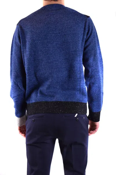 Neil Barrett Colour-block Intarsia-knit Jumper In Blue