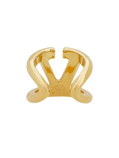 Valentino Rings With Open Design And Polished Finish In Gold