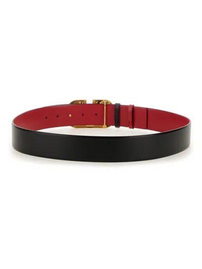 Valentino Garavani Women Vlogo Signature Reversible Belt In Black