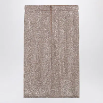 Giuseppe Di Morabito Midi Skirt With Silver Rhinestones