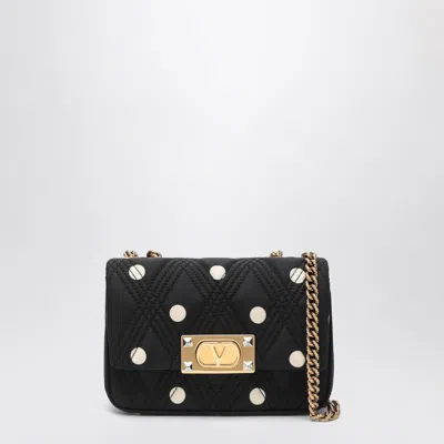 Valentino Garavani Quiltie 67 Bag With Ivory Polka Dots