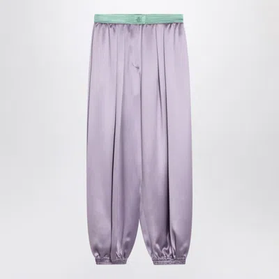 Valentino Garavani Wide Lilac Pants In Purple