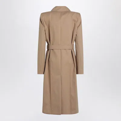 Alexander Mcqueen Alexander Mc Queen Beige Trench Coat With Belt In Brown