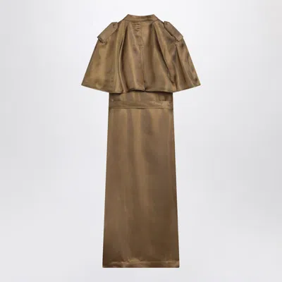 Burberry Viscose Twill Trench Dress In Brown
