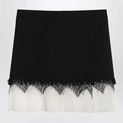 Alexander Mcqueen Spider Web Lace Miniskirt In Black