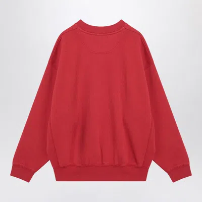 Anine Bing Crew-neck Sweatshirt With Logo Print In Red