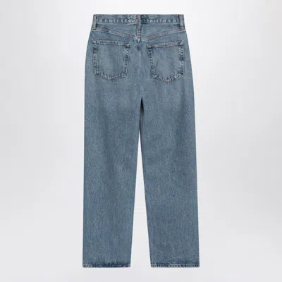 Agolde Straight-leg Faded Jeans In Blue