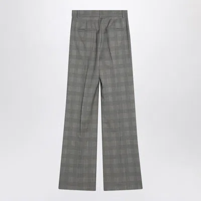 Sportmax Wool Flare Trousers With Prince Of Wales Pattern