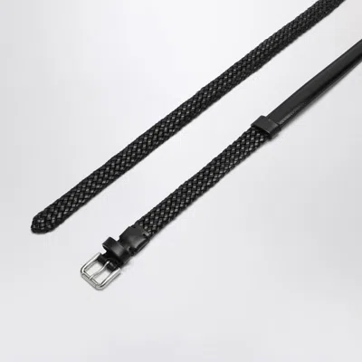 Dolce & Gabbana Woven Belt In Black