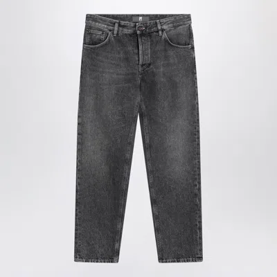 Pt Torino Washed-effect Straight Jeans In Gray