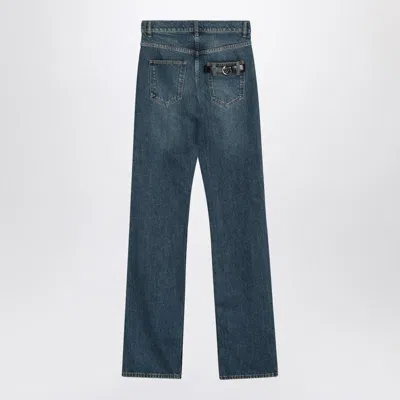 Coperni Organic Washed Blue Denim Jeans Women In Blue