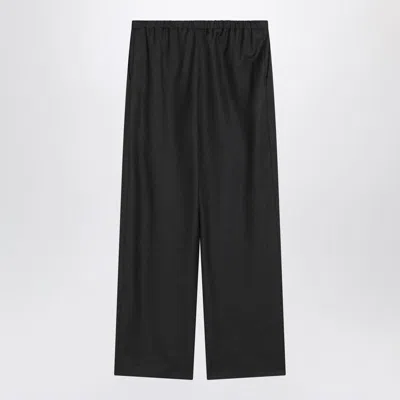 Loulou Studio Wide Pants With Drawstring In Black