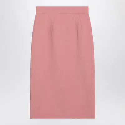 Dolce & Gabbana Pencil Skirt In Bubblegum Pink With Dart Detailing In Multi
